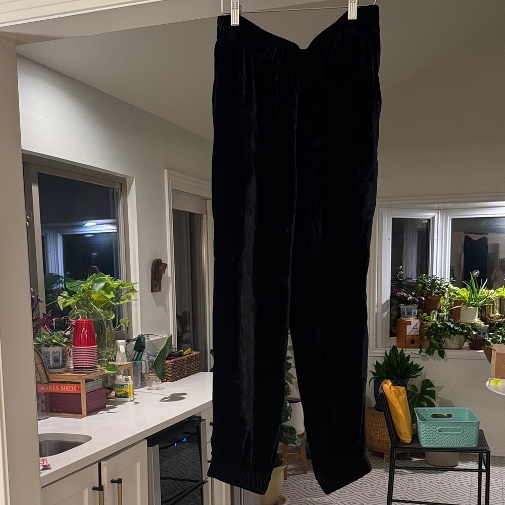 Women’s Banana Republic Black Velvet Joggers